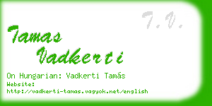 tamas vadkerti business card
